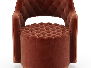 haute house tatiana tufted armchair 3D Model