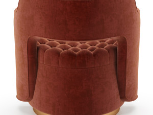 haute house tatiana tufted armchair 3D Model