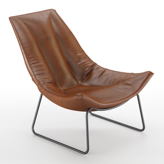 leren fauteuil beal armchair 3D Model .c4d .max .obj .3ds .fbx .stl .blend 