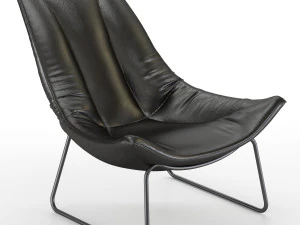 leren fauteuil beal armchair 3D Model