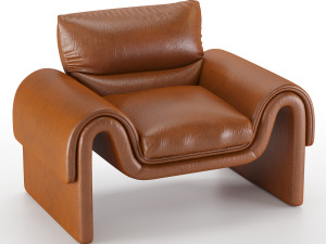 vintage de sede leather armchair 3D Models