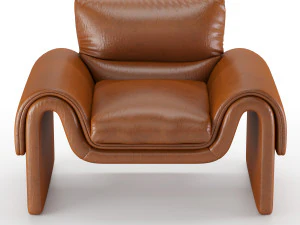 poltrona de couro vintage de sede Modelo 3D