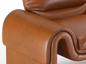 poltrona de couro vintage de sede Modelo 3D