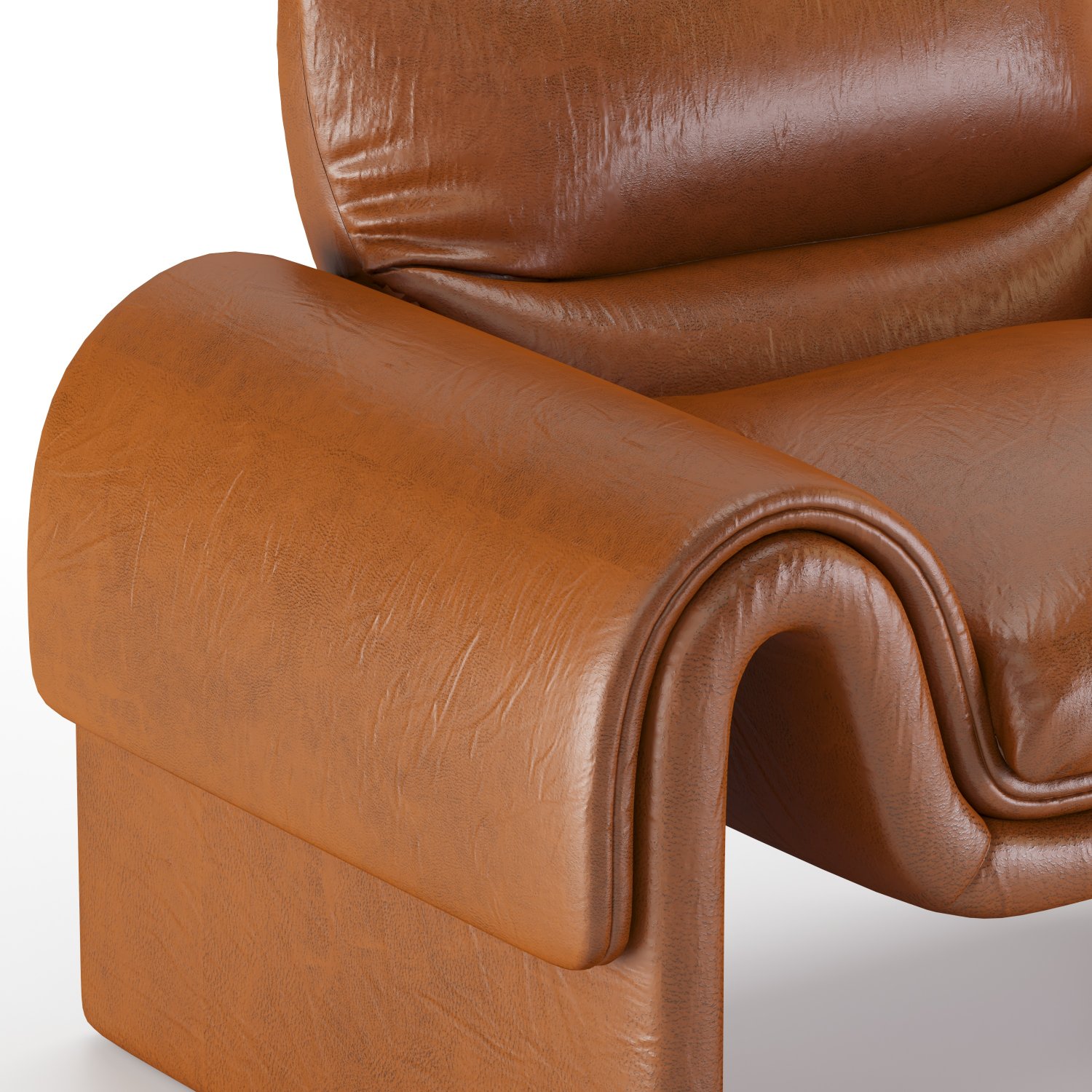 vintage de sede leather armchair 3D Model in Chair 3DExport