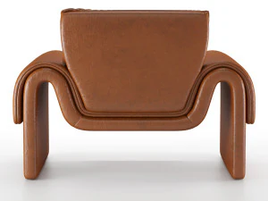poltrona de couro vintage de sede Modelo 3D