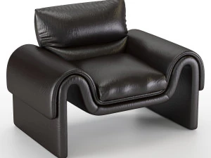 poltrona de couro vintage de sede Modelo 3D