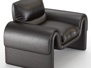 poltrona de couro vintage de sede Modelo 3D