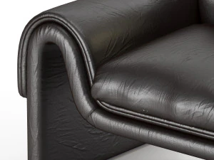 poltrona de couro vintage de sede Modelo 3D