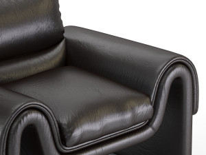 vintage de sede leather armchair 3Dモデル