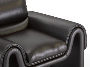 poltrona de couro vintage de sede Modelo 3D