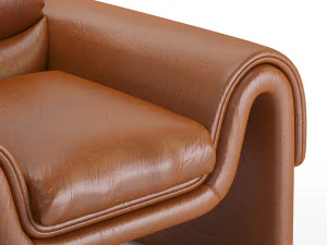 poltrona de couro vintage de sede Modelo 3D