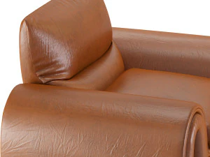 poltrona de couro vintage de sede Modelo 3D