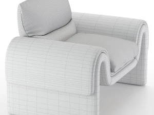poltrona de couro vintage de sede Modelo 3D