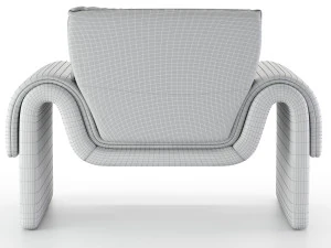 poltrona de couro vintage de sede Modelo 3D