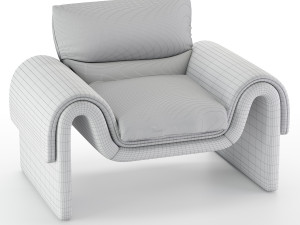 vintage de sede leather armchair 3Dモデル