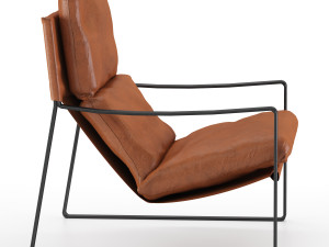 david modern leather armchair 3D Model