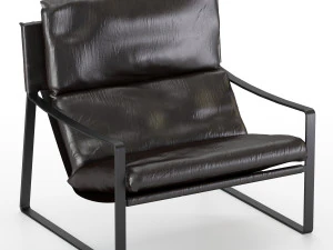 david modern leather armchair 3D Model