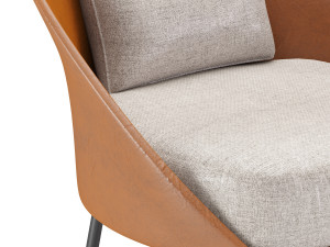 twins low armchair 3D Model