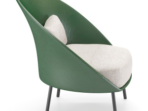twins low armchair 3D Model