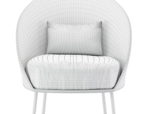 twins low armchair 3D Model