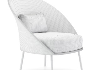 twins low armchair 3D Model