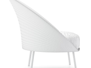 twins low armchair 3D Model