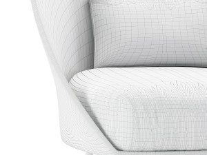 twins low armchair 3D Model