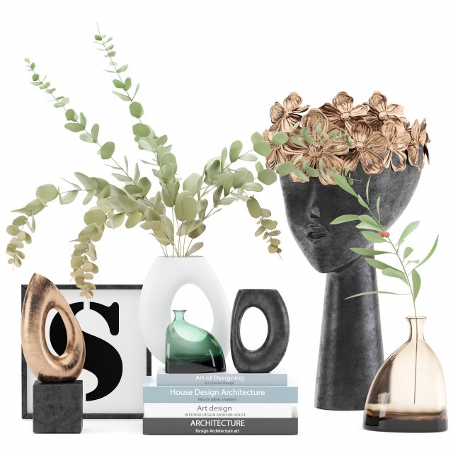 decoration set27 Modelo 3D .c4d .max .obj .3ds .fbx .stl .blend 