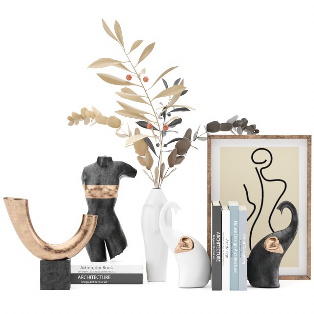 decoration set26 3D Model .c4d .max .obj .3ds .fbx .stl .blend 