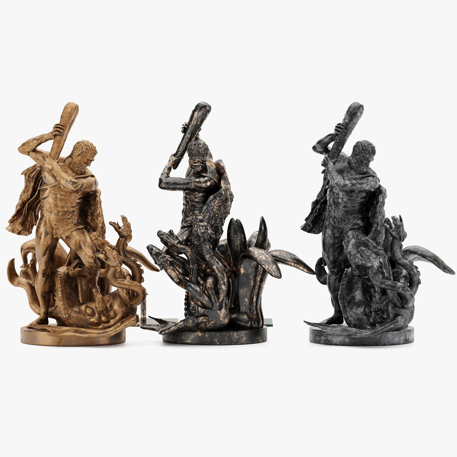 Ercole della scultura Modello 3D .c4d .max .obj .3ds .fbx .stl .blend