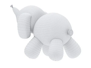 balloon elephant sculpture 3D Model