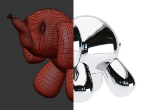 balloon elephant sculpture 3D Model