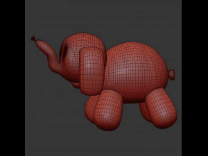 balloon elephant sculpture 3D Model