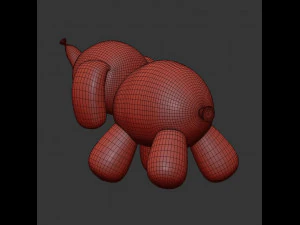 balloon elephant sculpture 3D Model
