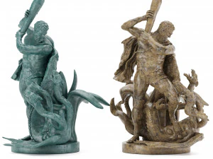 statua di Ercole che uccide l'idra di Lerna Modello 3D