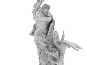statua di Ercole che uccide l'idra di Lerna Modello 3D