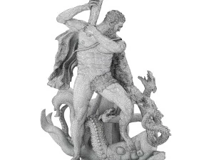 statua di Ercole che uccide l'idra di Lerna Modello 3D