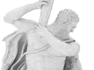 statua di Ercole che uccide l'idra di Lerna Modello 3D