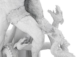 statue of hecules slying the lernaean hydra Modèle 3D