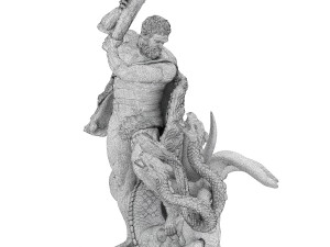 statue of hecules slying the lernaean hydra Modèle 3D