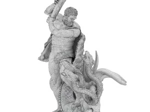 statua di Ercole che uccide l'idra di Lerna Modello 3D