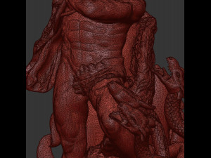 statue of hecules slying the lernaean hydra Modèle 3D