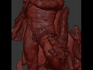 statua di Ercole che uccide l'idra di Lerna Modello 3D