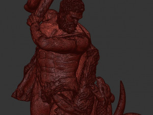 statue of hecules slying the lernaean hydra Modèle 3D