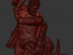 statua di Ercole che uccide l'idra di Lerna Modello 3D