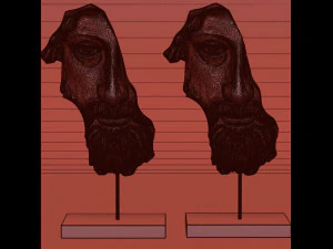 scultura statua in resina waraji Modello 3D