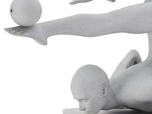 set di persone con sculture decorative39 Modello 3D