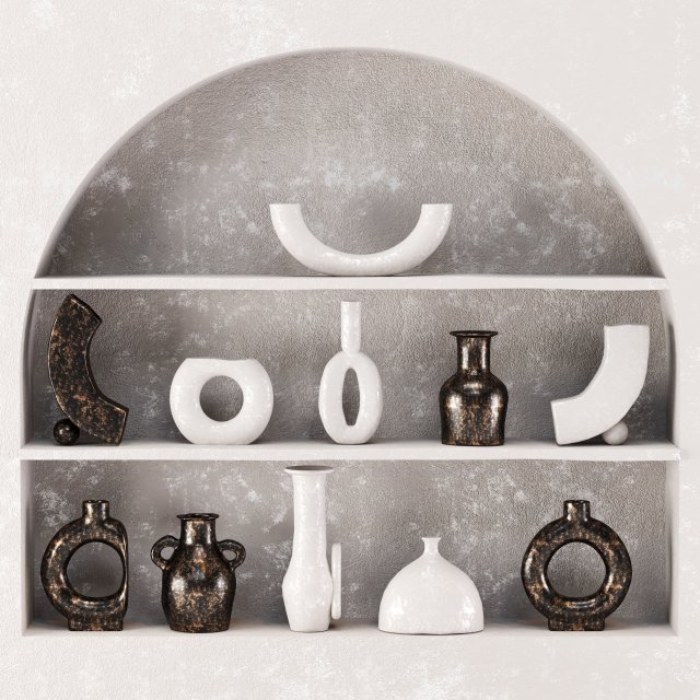 decor vase set42 3D Model .c4d .max .obj .3ds .fbx .stl .blend 