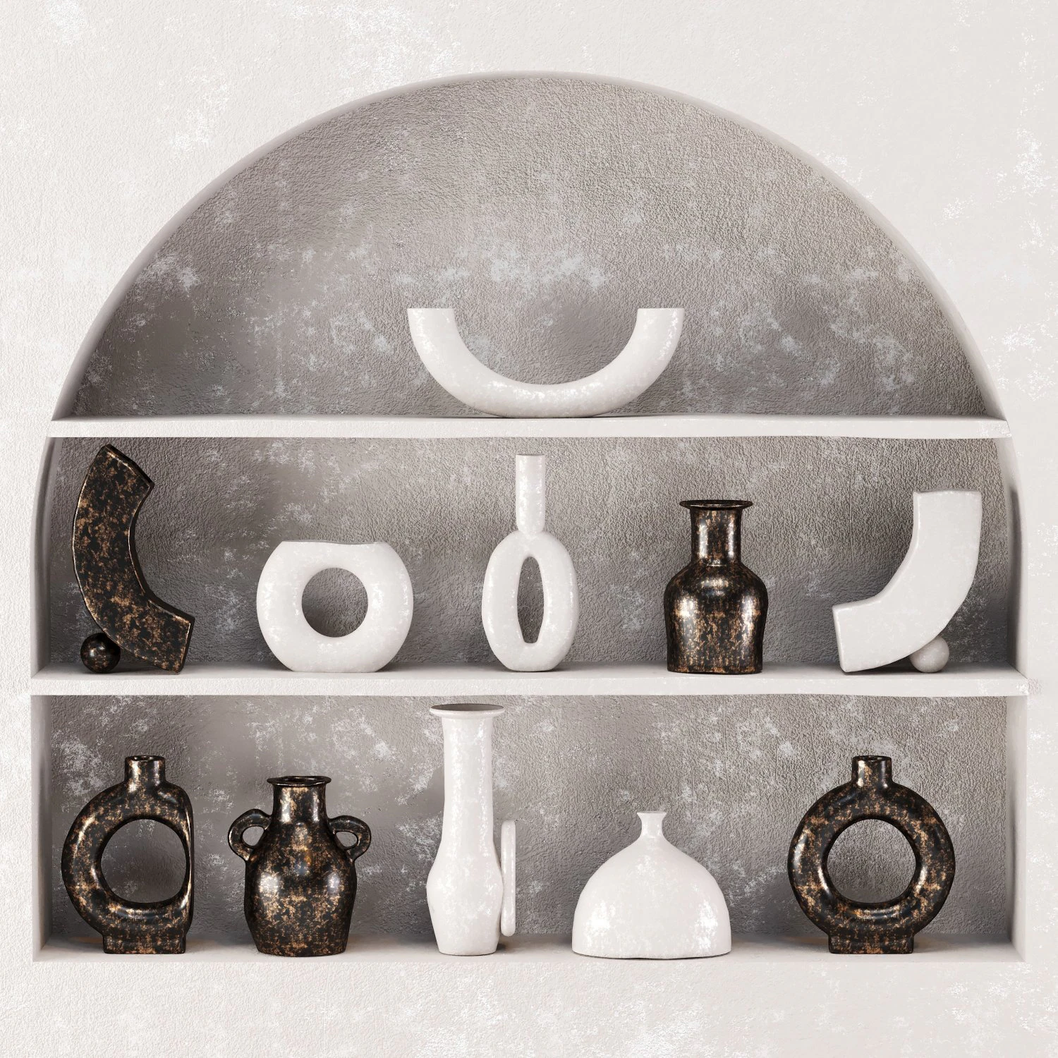 decor vase set42 3D Model .c4d .max .obj .3ds .fbx .stl .blend 