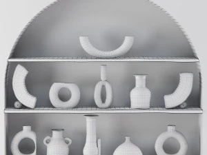 decor vase set42 3D Model